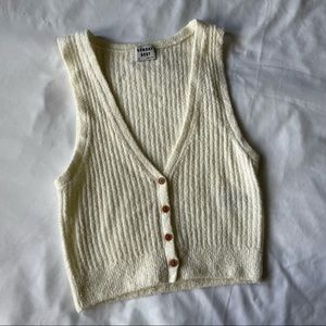 Cream Knit Top